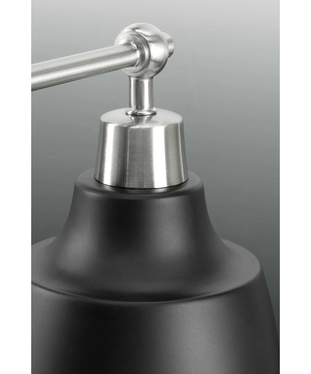 Bramlett 2-Light Graphite Metal Shade Coastal Bath Vanity Light Brushed Nickel - Image 6