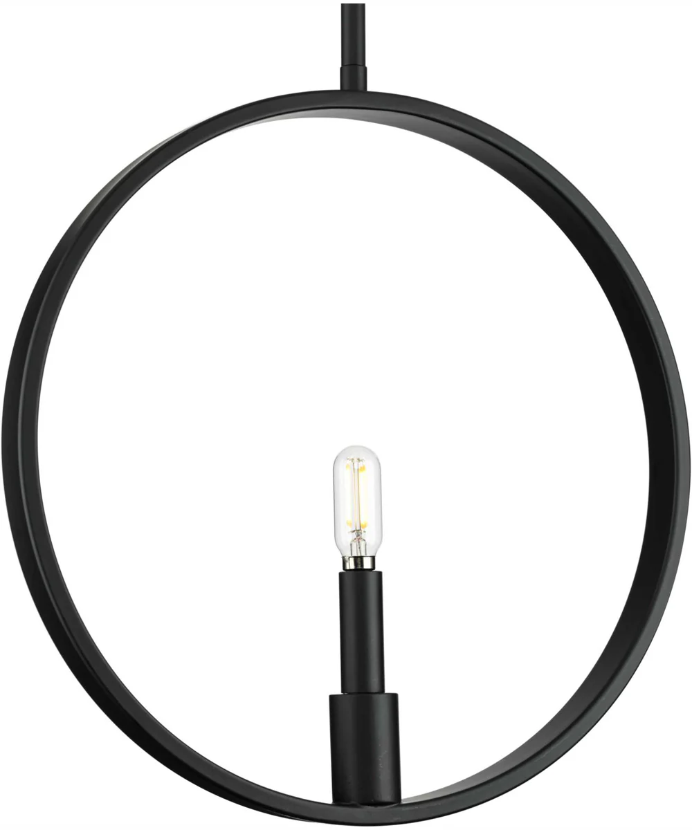 Breckenridge 1-Light Rustic Farmhouse Pendant Matte Black - Image 11