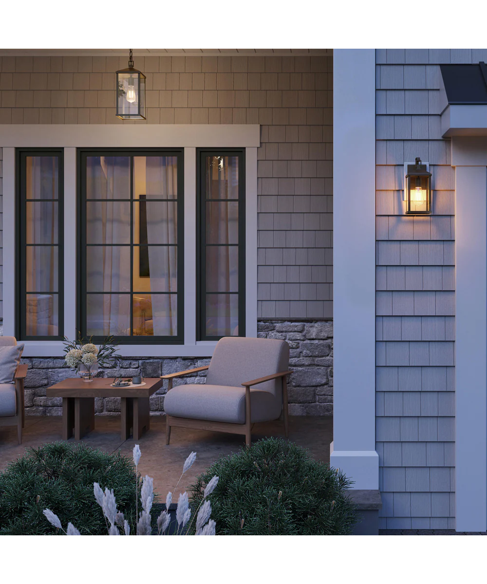 Cantley Medium Outdoor Wall Lantern with Clear Glass Panels Antique Bronze - Image 3