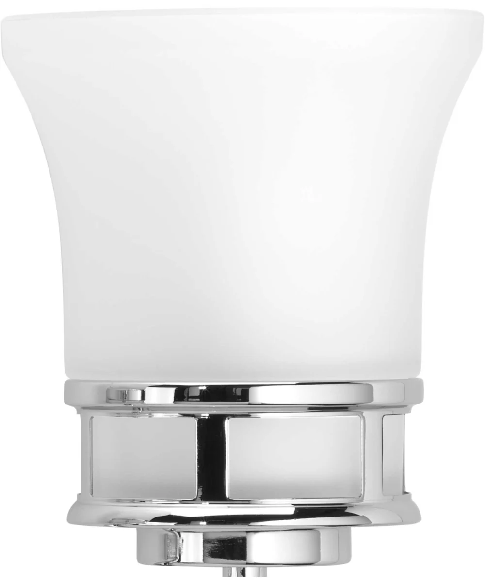Cascadia 3-Light Etched Glass Coastal Chandelier Light Polished Chrome - Image 3