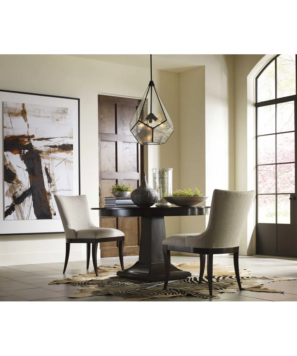 Cinq 3-Light Antique Mirror Glass Global Pendant Light Antique Bronze - Image 4