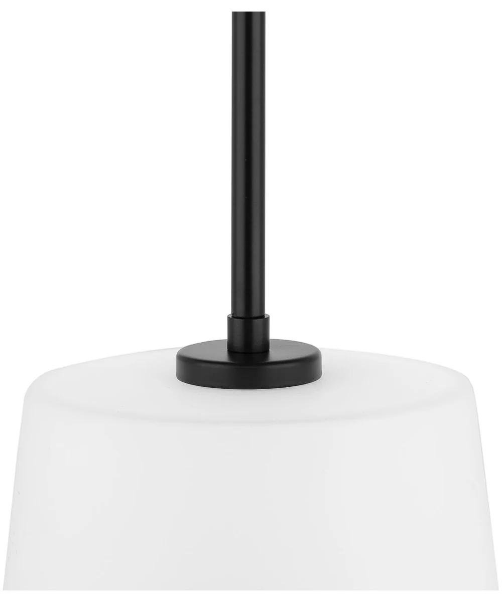 Clarion 1-Light Etched White Pendant P500429 Matte Black - Image 10
