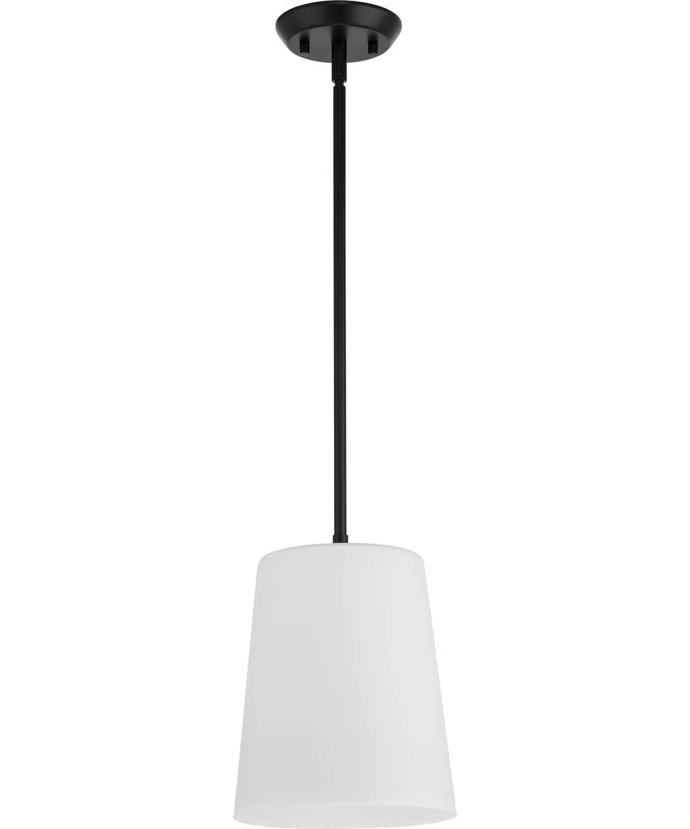 Clarion 1-Light Etched White Pendant P500429 Matte Black - Image 5