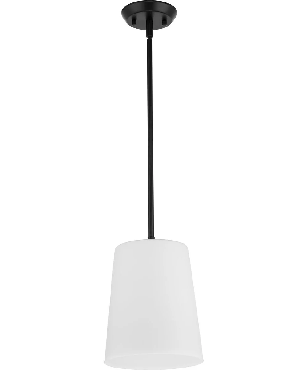 Clarion 1-Light Etched White Pendant P500429 Matte Black - Image 6