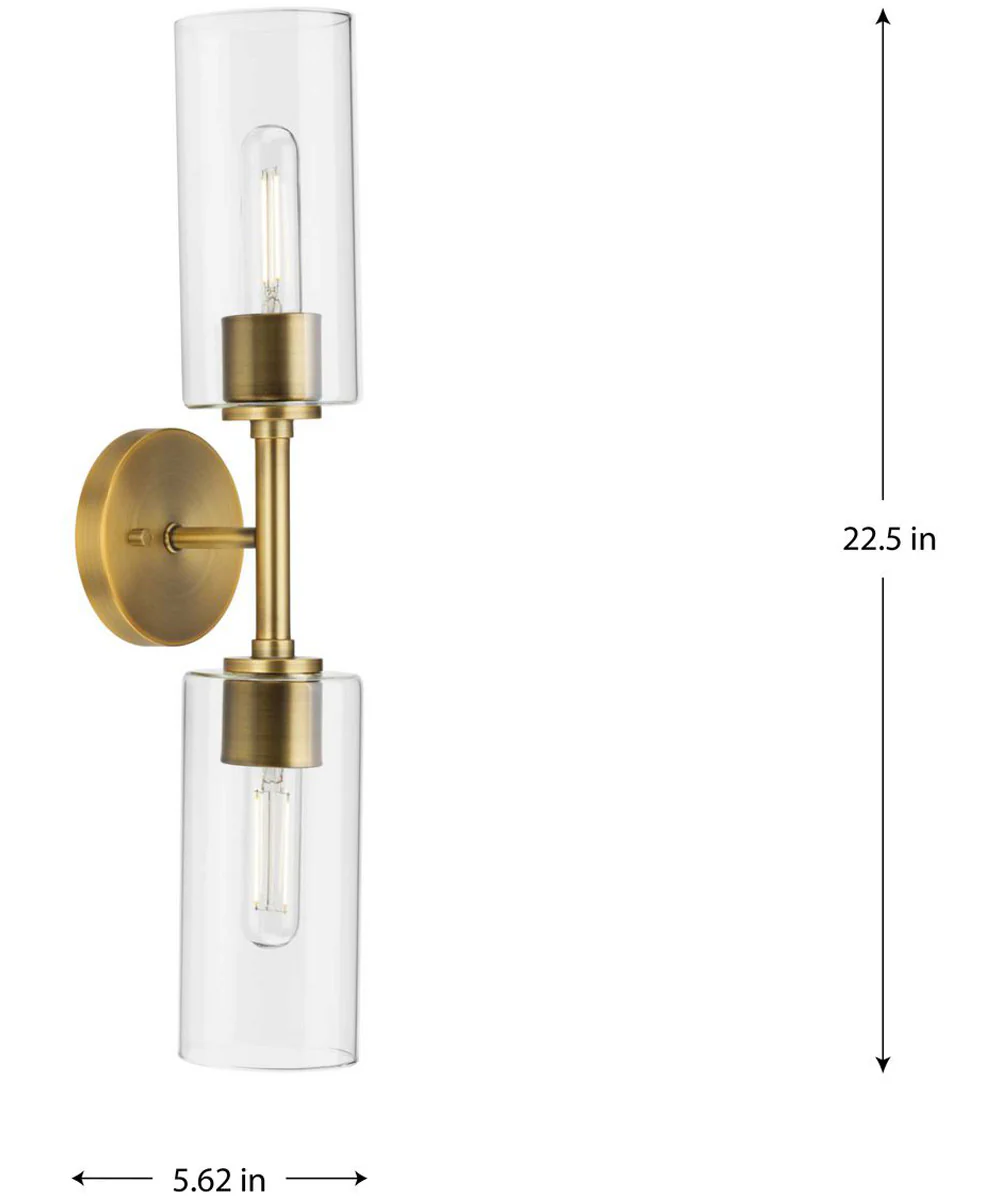 Cofield 2-Light Wall Bracket Vintage Brass - Image 4