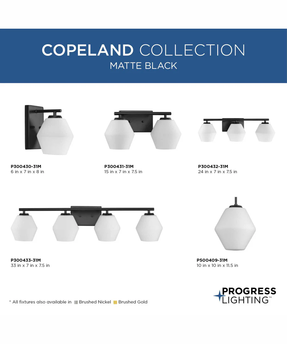 Copeland 2-Light Mid-Century Modern Vanity Light Matte Black - Image 6