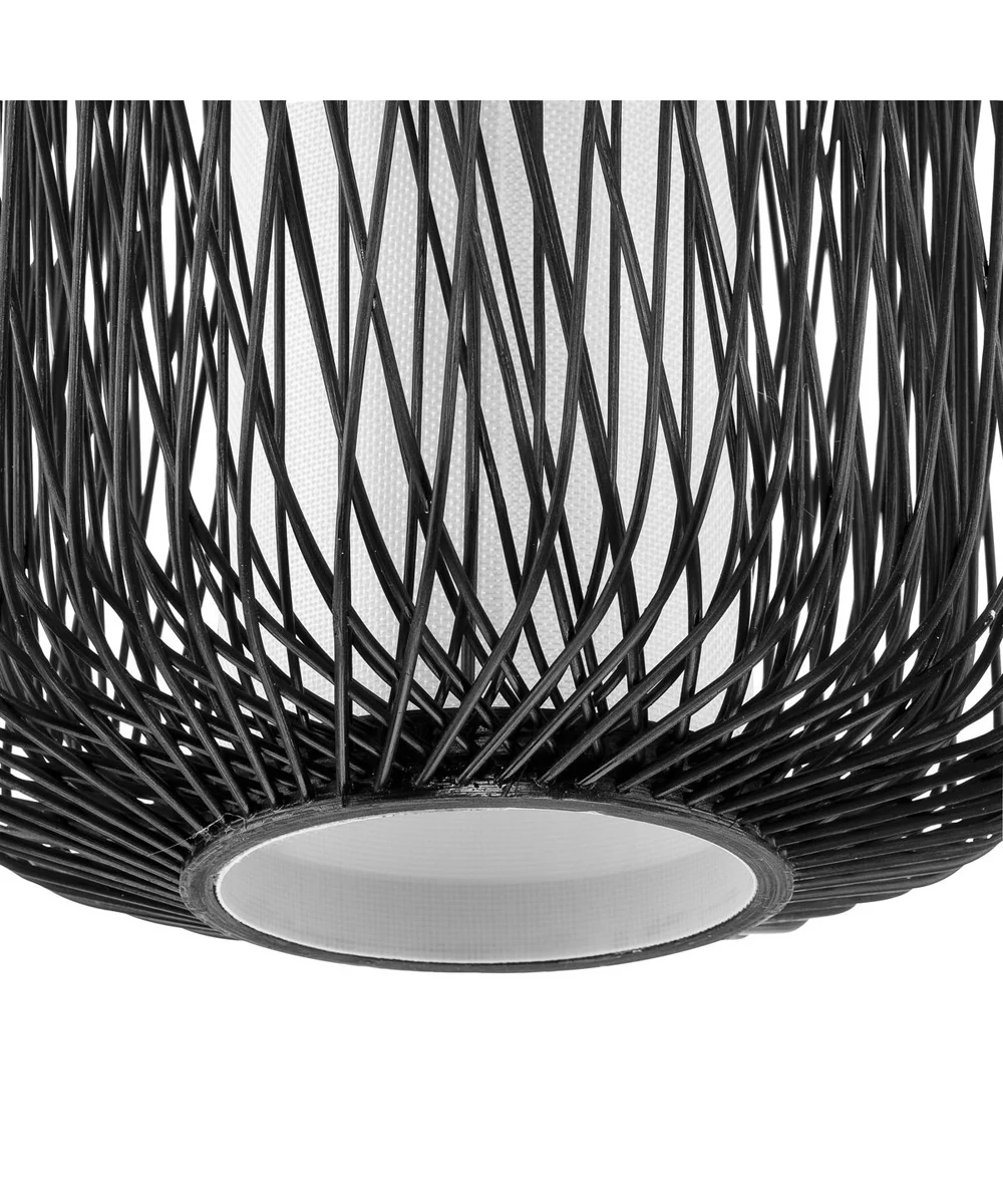 Cordova 1-Light Mini-Pendant Black Rattan - Image 10