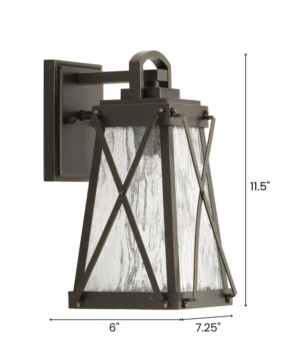 Creighton 1-Light 12"h Small Outdoor Wall-Lantern  Antique Bronze Finish by Progress - Image 3