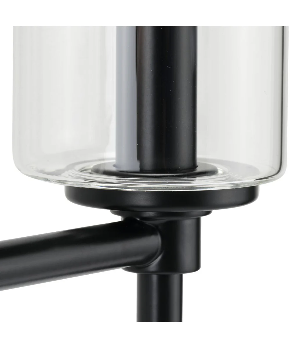 Elara 3-Light Clear Glass New Traditional Bath Vanity Light Matte Black - Image 7