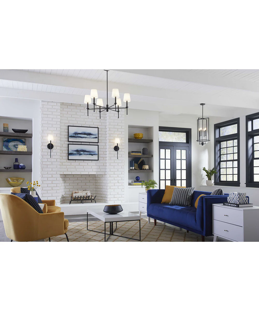 Elara 6-Light New Traditional Chandelier Light Matte Black - Image 2