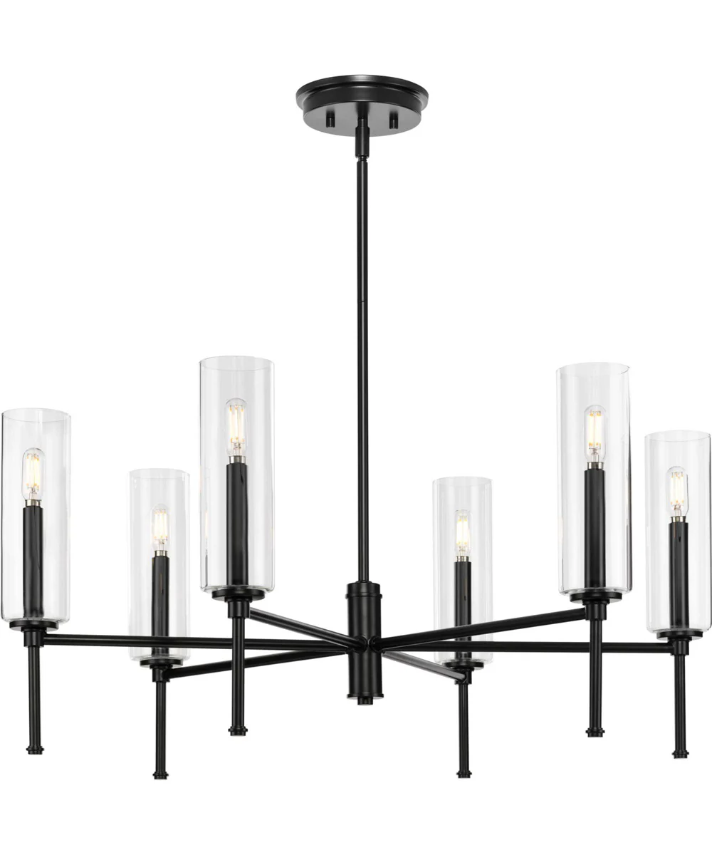 Elara 6-Light New Traditional Chandelier Light Matte Black - Image 7