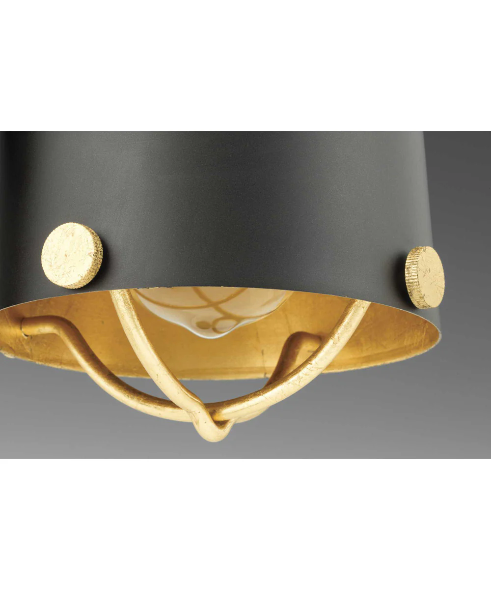 Era 1-Light Gold Global Pendant Light Matte Black - Image 8