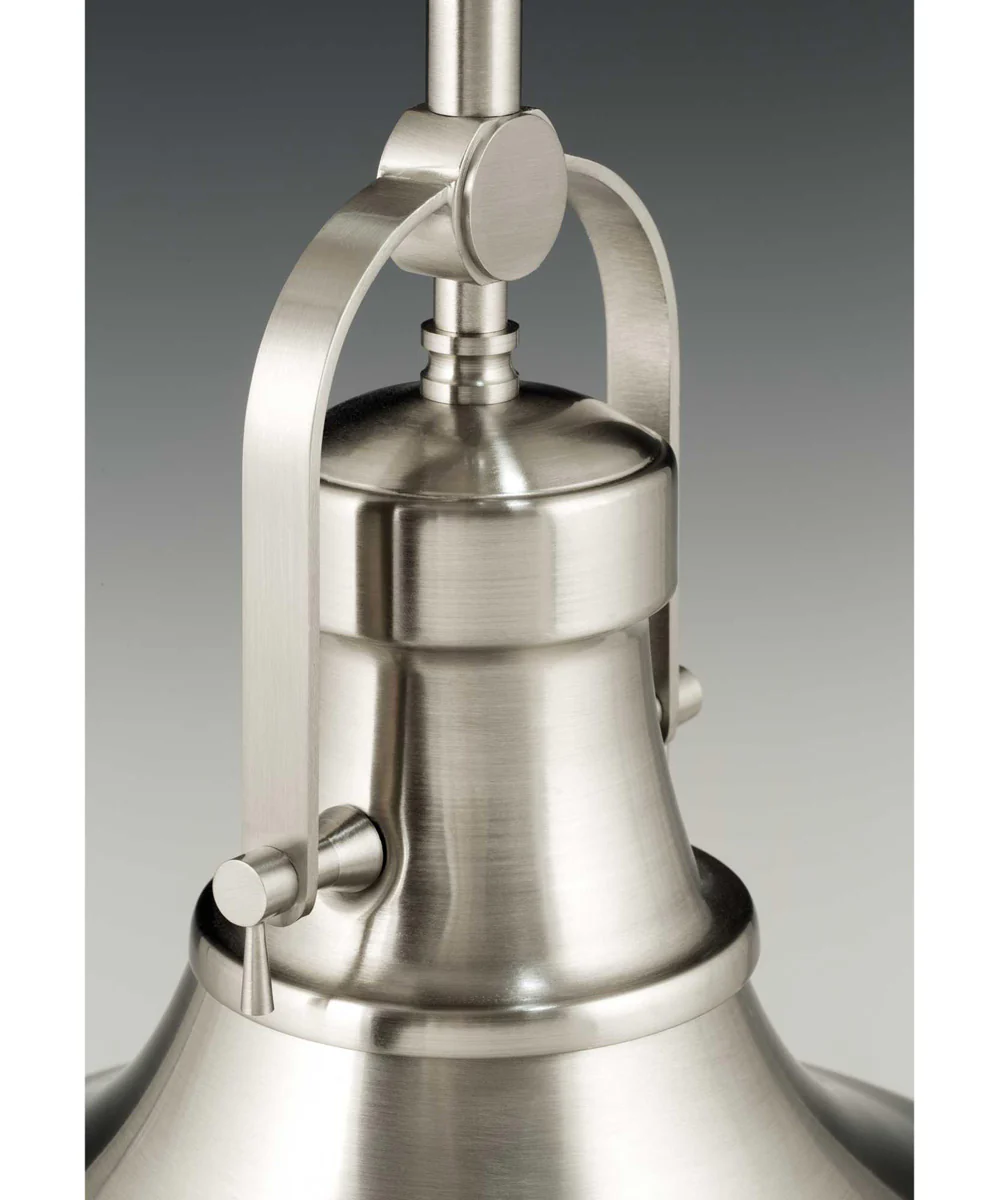 Fresnel Lens 1-Light Fresnel Glass Coastal Pendant Light Brushed Nickel - Image 4