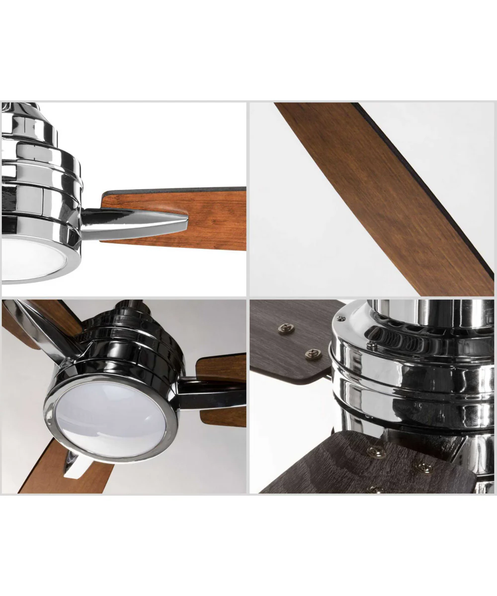 Gaze 60" LED 3-Blade Ceiling Fan Polished Chrome - Image 7