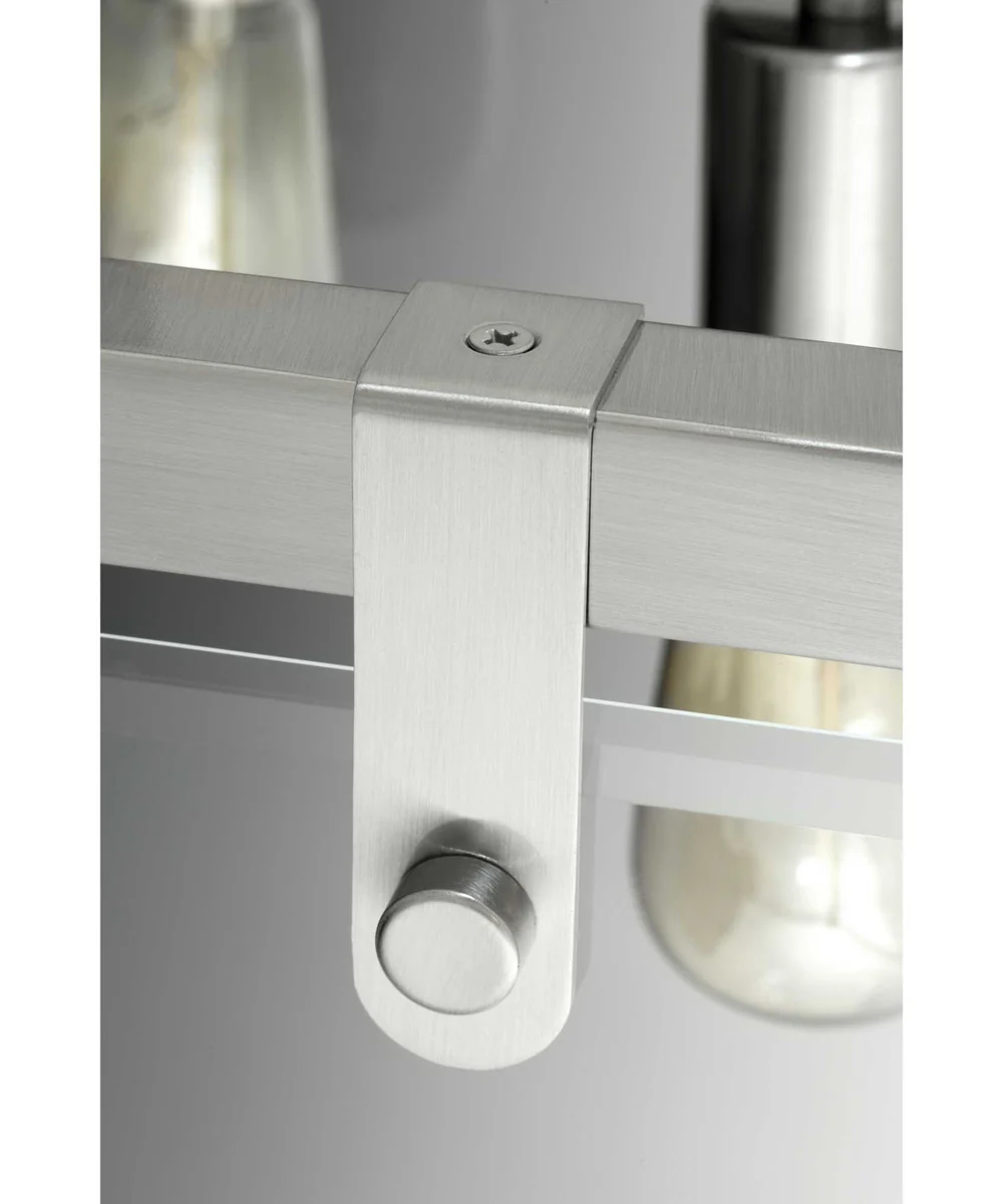 Glayse 1-Light Clear Glass Luxe Bath Vanity Light Brushed Nickel - Image 6