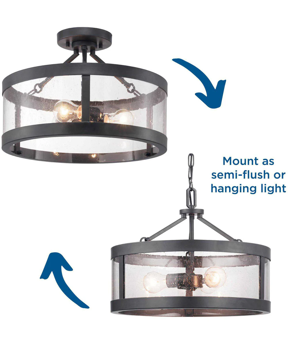 Gresham 3-Light Semi-Flush Convertible Graphite - Image 7