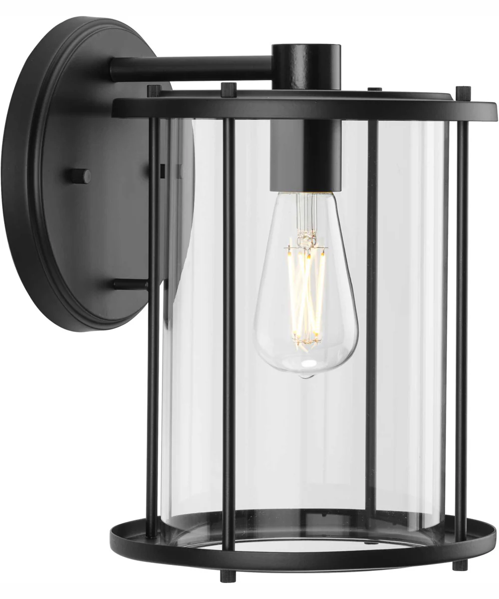 Gunther 1-Light Modern Farmhouse Large Wall Lantern Matte Black - Image 3
