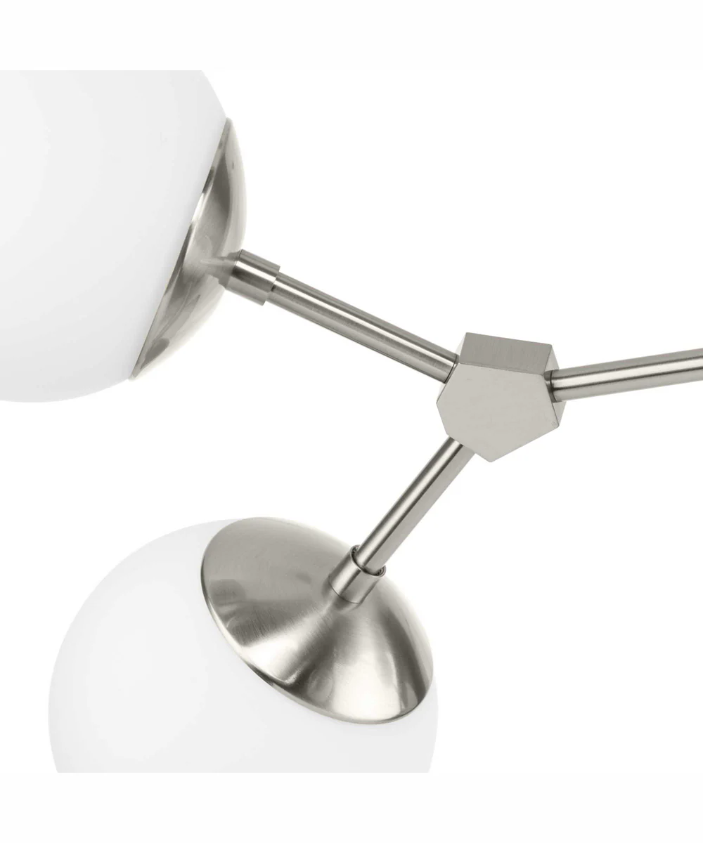 Haas 6-Light Mid-Century Modern Chandelier Brushed Nickel - Image 3