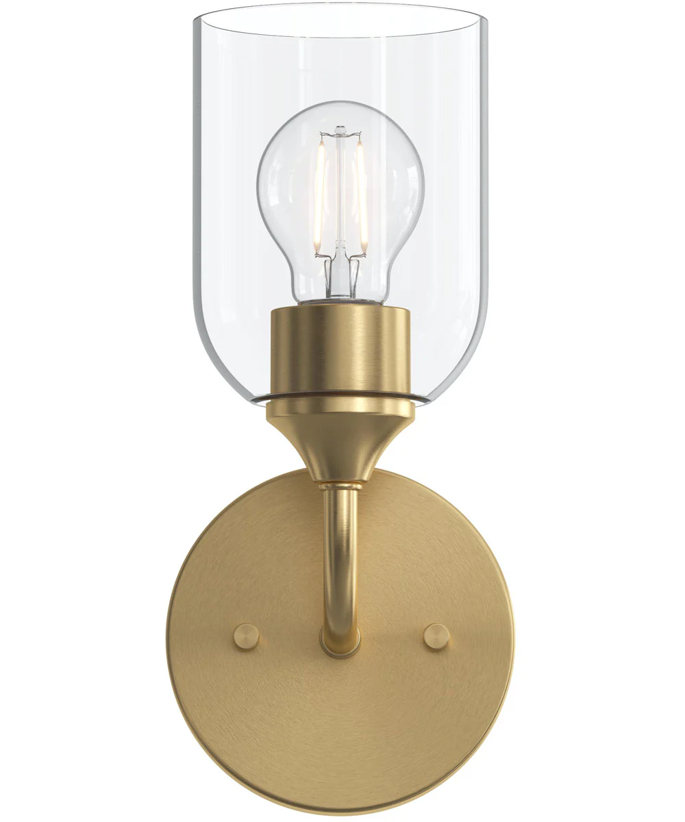 Ilia 1-Light Wall Sconce with Clear Glass Shade Brushed Gold - Image 5