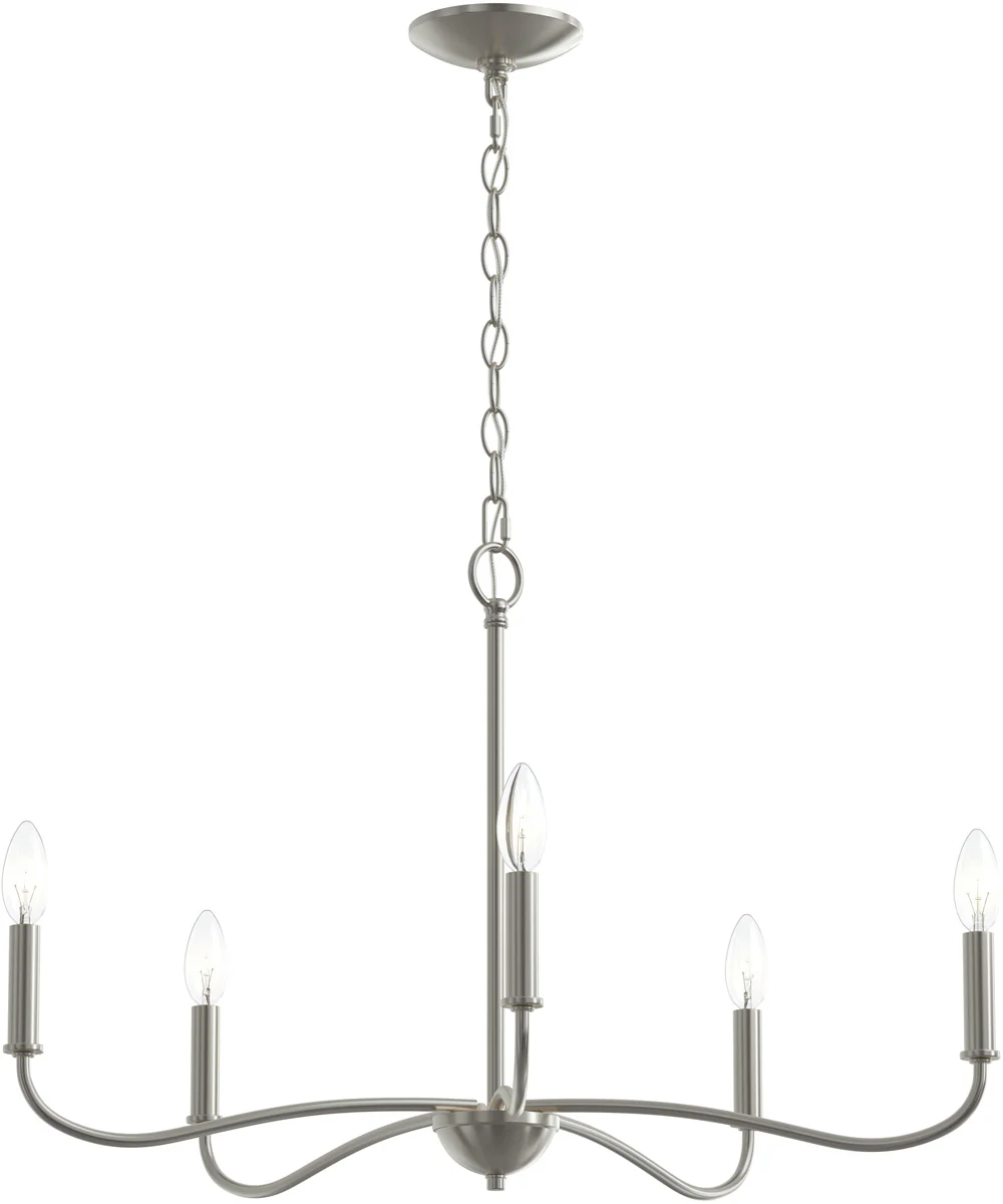 Ilia 5-Light Chandelier Brushed Nickel