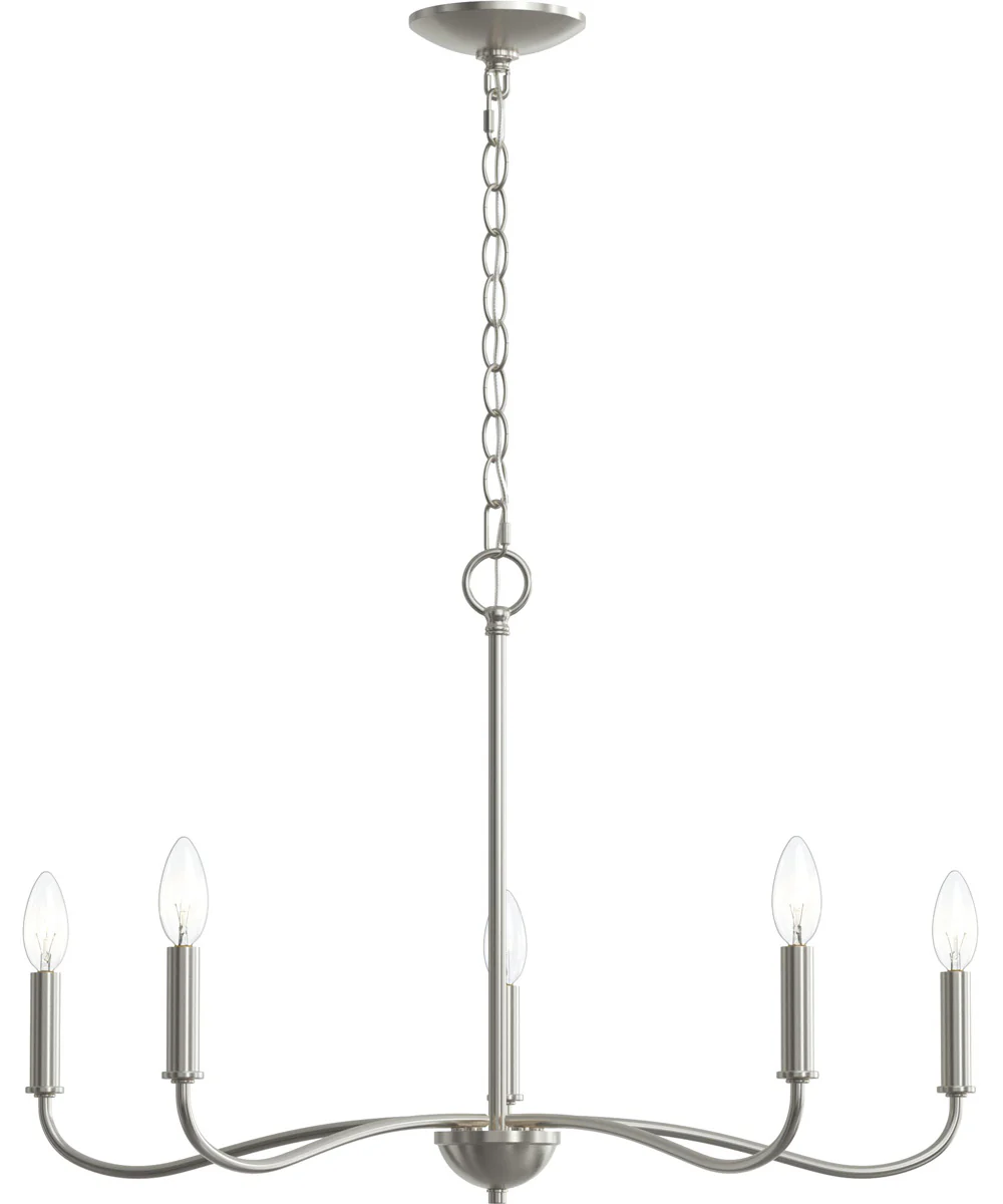 Ilia 5-Light Chandelier Brushed Nickel - Image 5