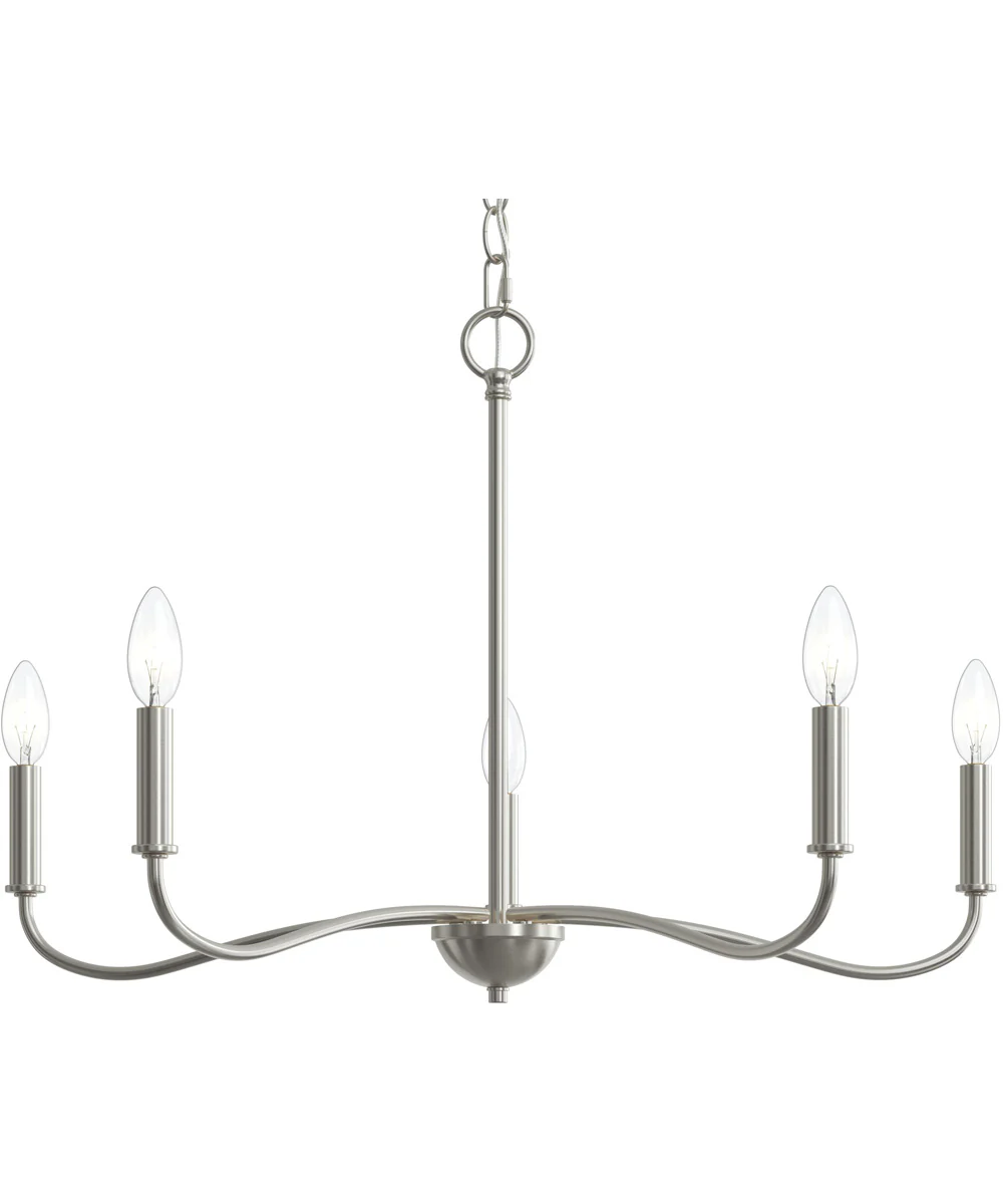 Ilia 5-Light Chandelier Brushed Nickel - Image 6