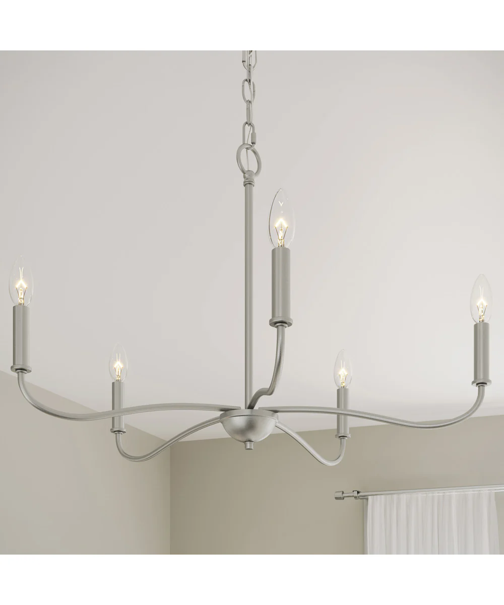 Ilia 5-Light Chandelier Brushed Nickel - Image 9