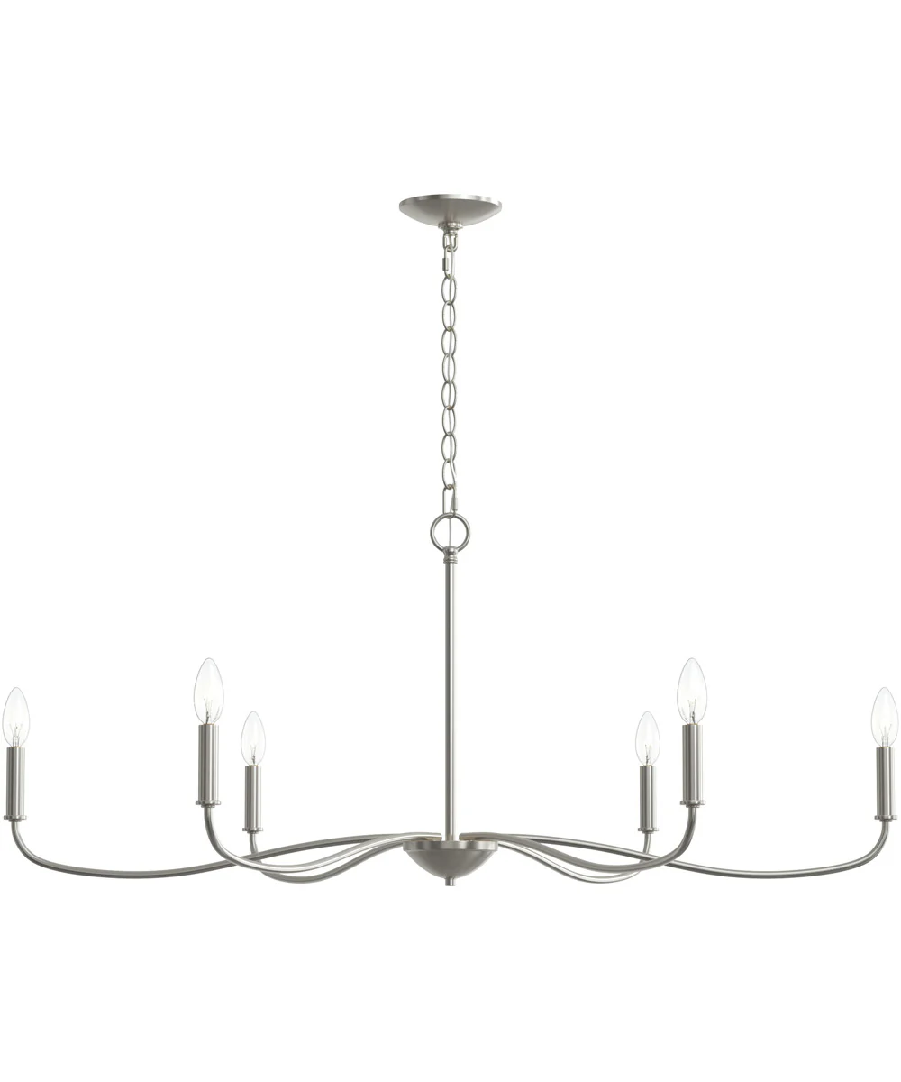 Ilia 6-Light Extra Large Chandelier Brushed Nickel - Image 7