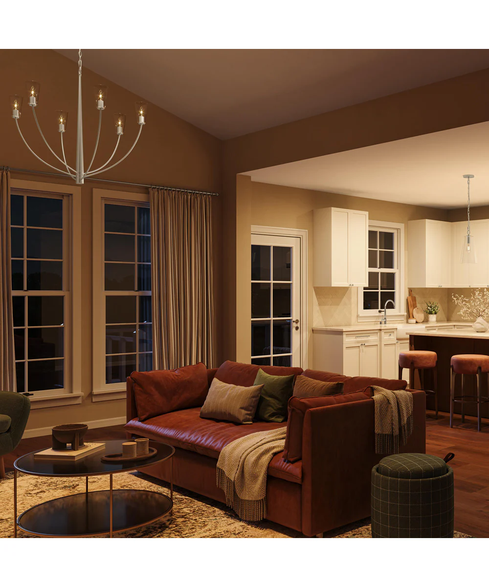 Jheni 1-Light Pendant with Clear Glass Shade Brushed Nickel - Image 2