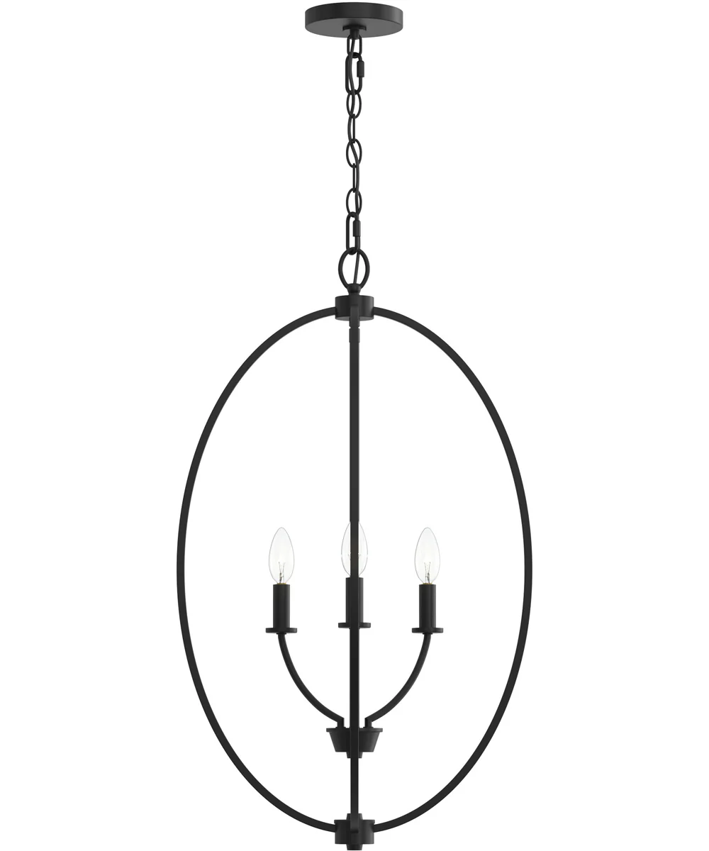 Jheni 3-Light Foyer Pendant Matte Black - Image 6