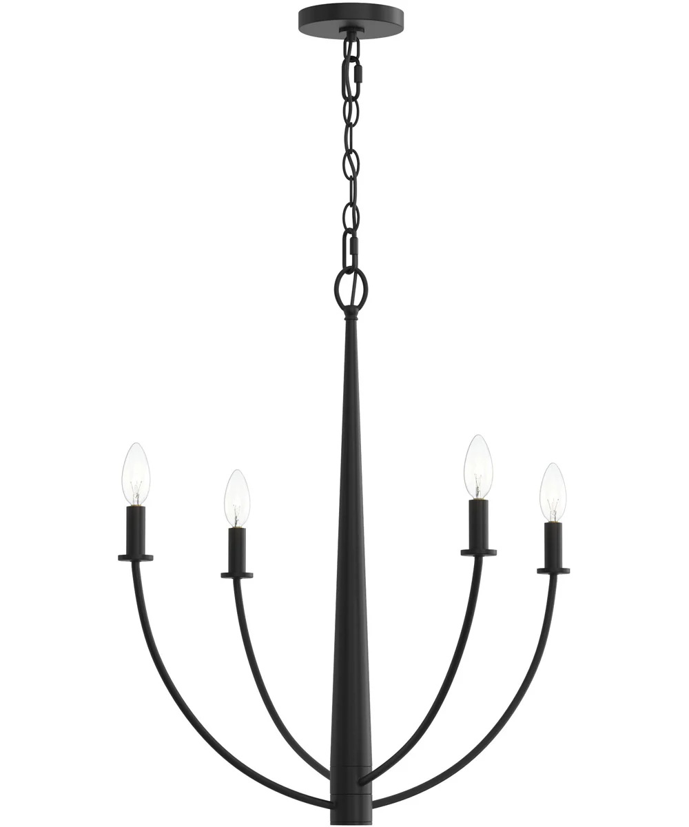 Jheni 4-Light Medium Chandelier Matte Black - Image 6