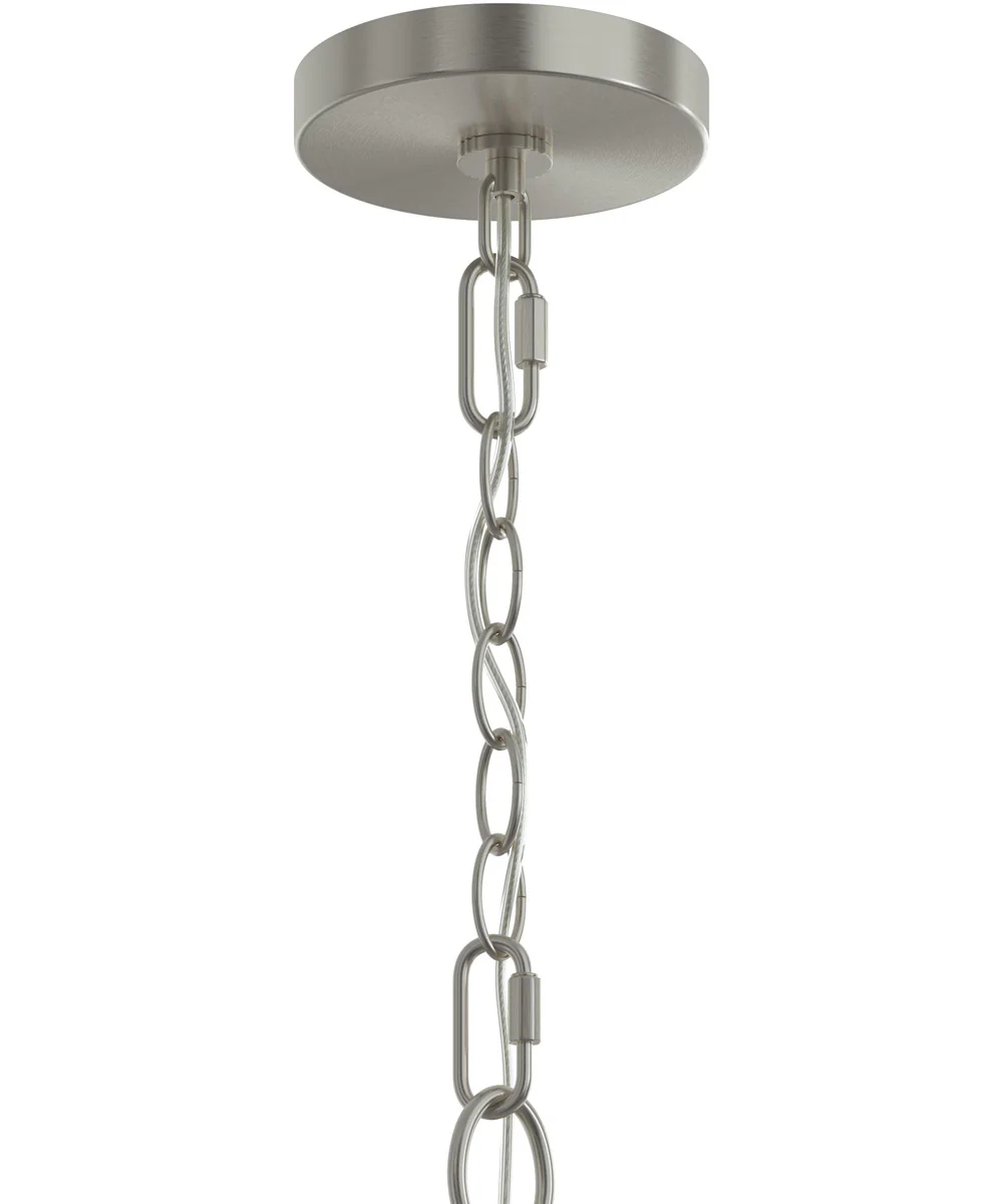 Jheni 6-Light Chandelier with Clear Glass Shades Brushed Nickel - Image 3