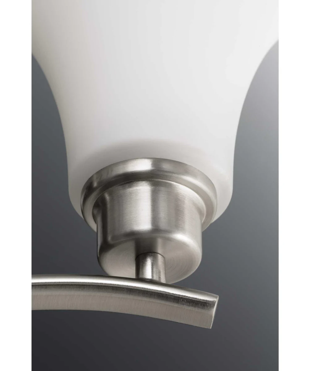 Joy 3-Light Etched Glass Traditional Chandelier Light Brushed Nickel - Image 3
