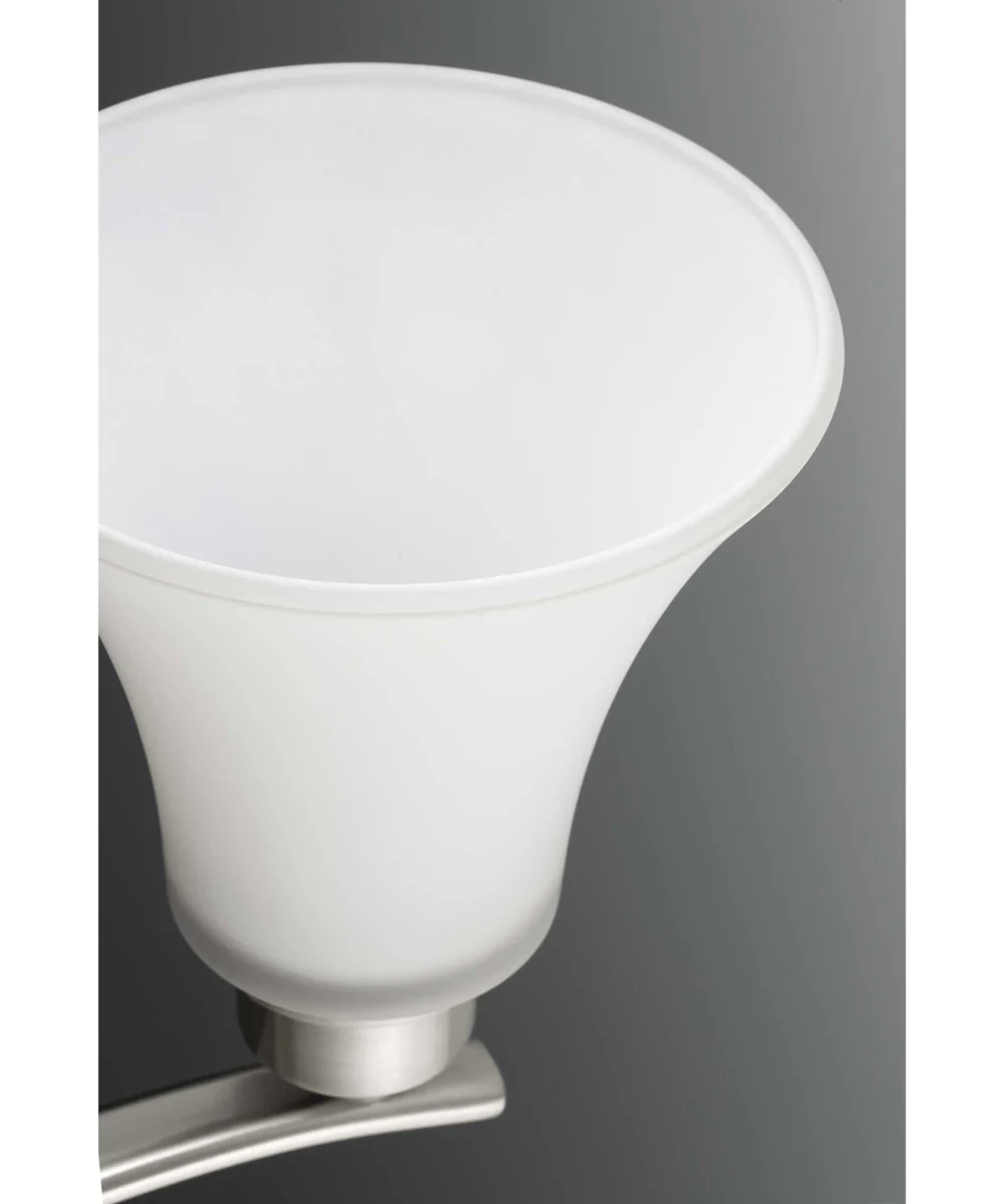 Joy 3-Light Etched Glass Traditional Chandelier Light Brushed Nickel - Image 7
