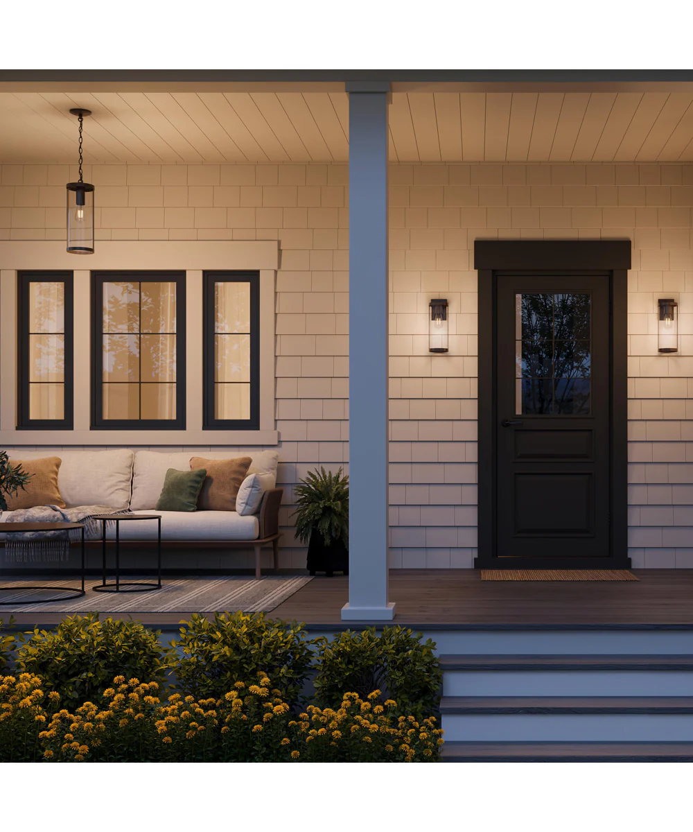 Kagen Large Outdoor Wall Light with Clear Glass Panels Antique Bronze - Image 3