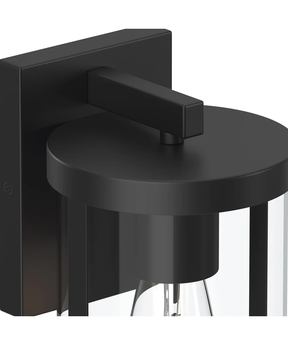 Kagen Medium Outdoor Wall Light with Clear Glass Panels Matte Black - Image 5
