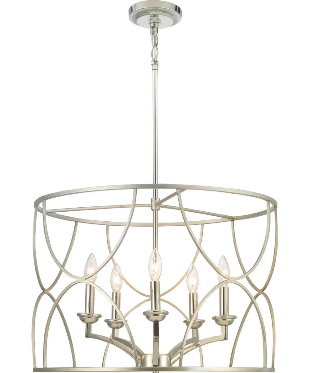 Landree 5-Light Luxe Chandelier Light Silver Ridge - Image 3