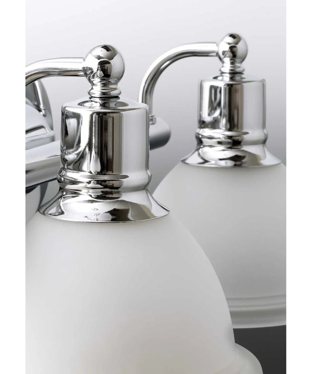 Madison 3-Light Etched Glass Traditional Bath Vanity Light Polished Chrome - Image 5