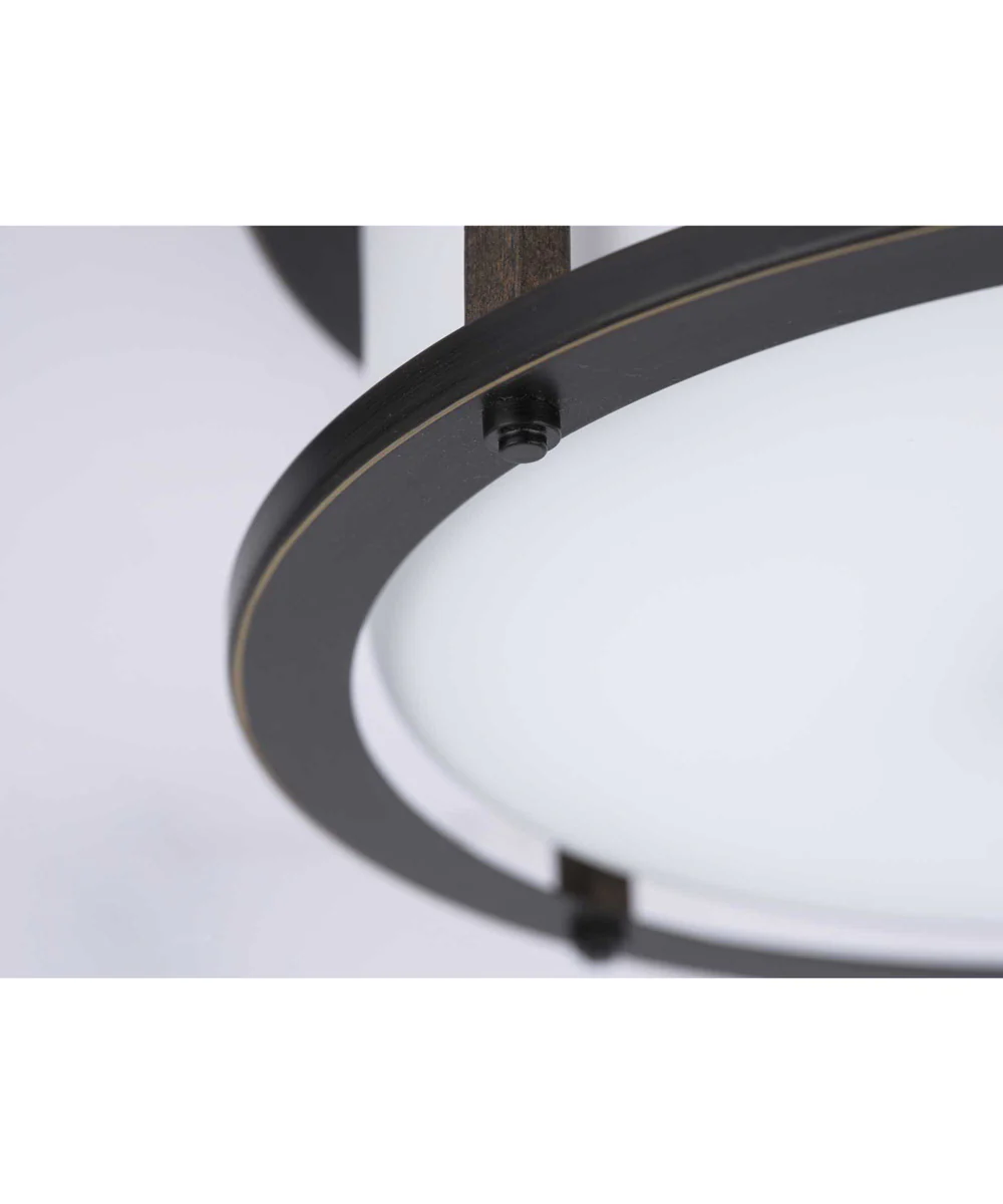 Mast 2-Light 13" Flush Mount Antique Bronze - Image 4
