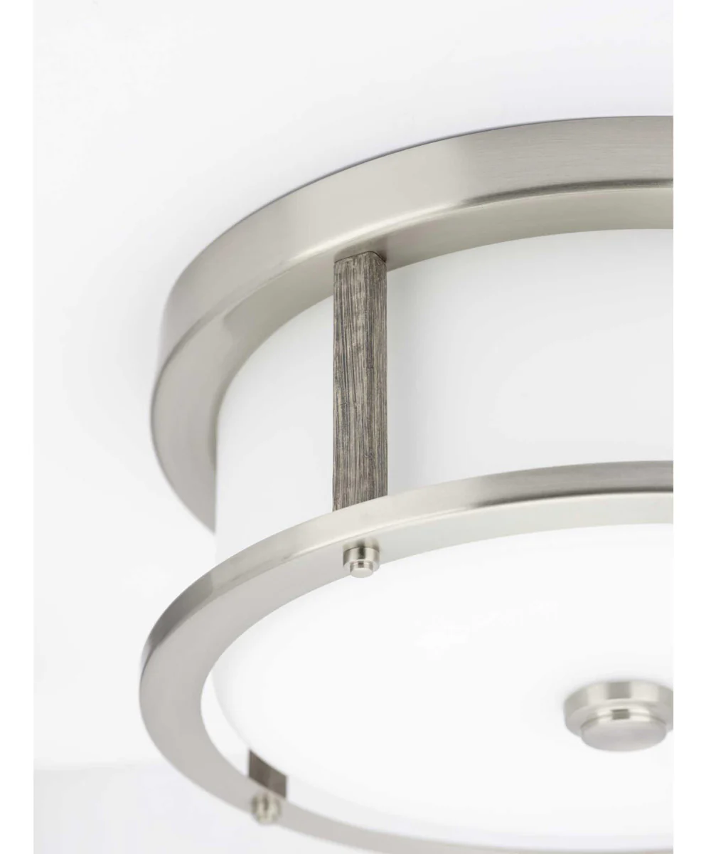 Mast 2-Light 13" Flush Mount Brushed Nickel - Image 2