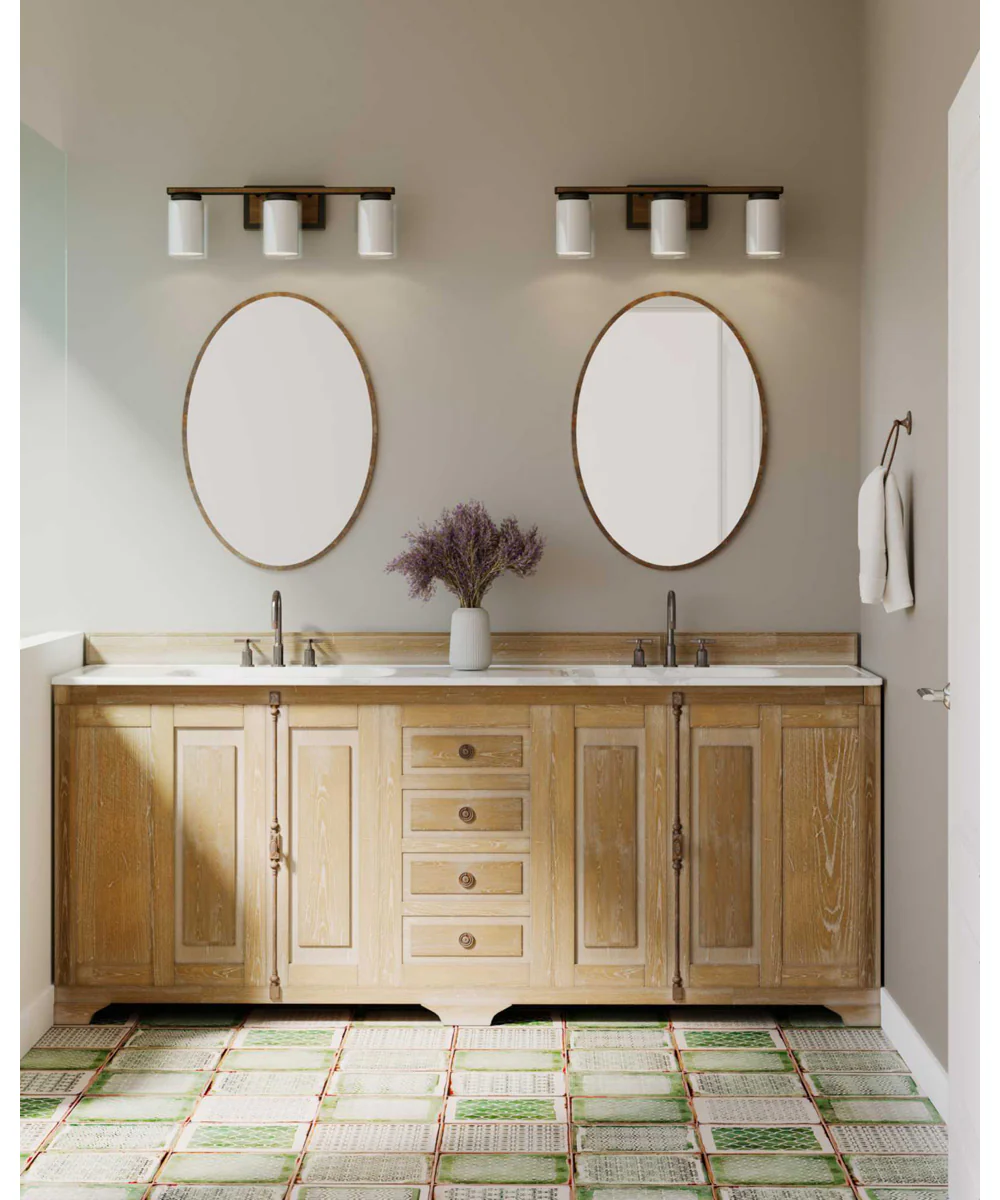 Mast 3-Light Clear Glass Coastal Bath Vanity Light Antique Bronze - Image 2