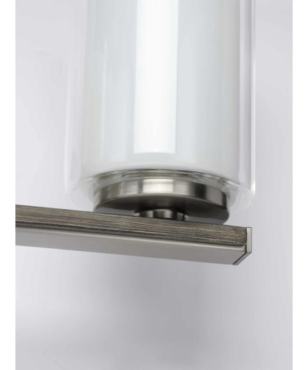 Mast 3-Light Clear Glass Coastal Bath Vanity Light Brushed Nickel - Image 2