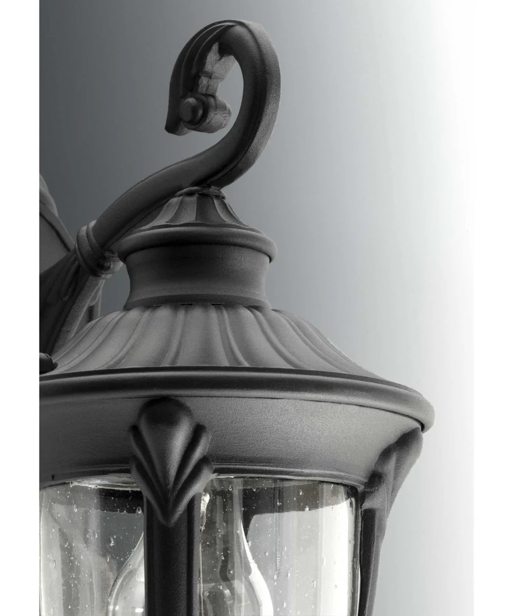 Meridian 2-Light Medium Wall Lantern Textured Black - Image 2