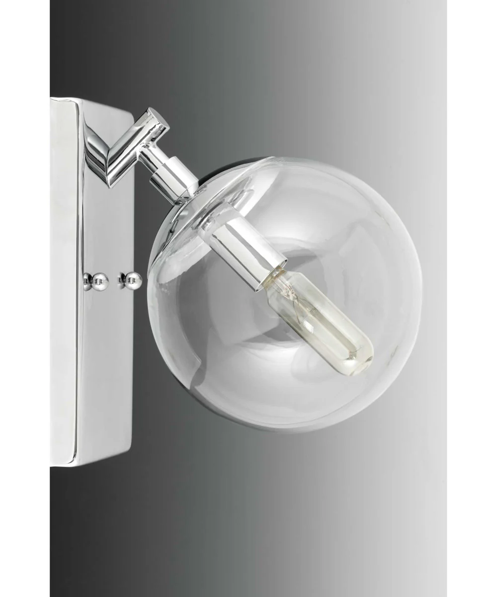Mod 4-Light Clear Glass Mid-Century Modern Bath Vanity Light Polished Chrome - Image 2