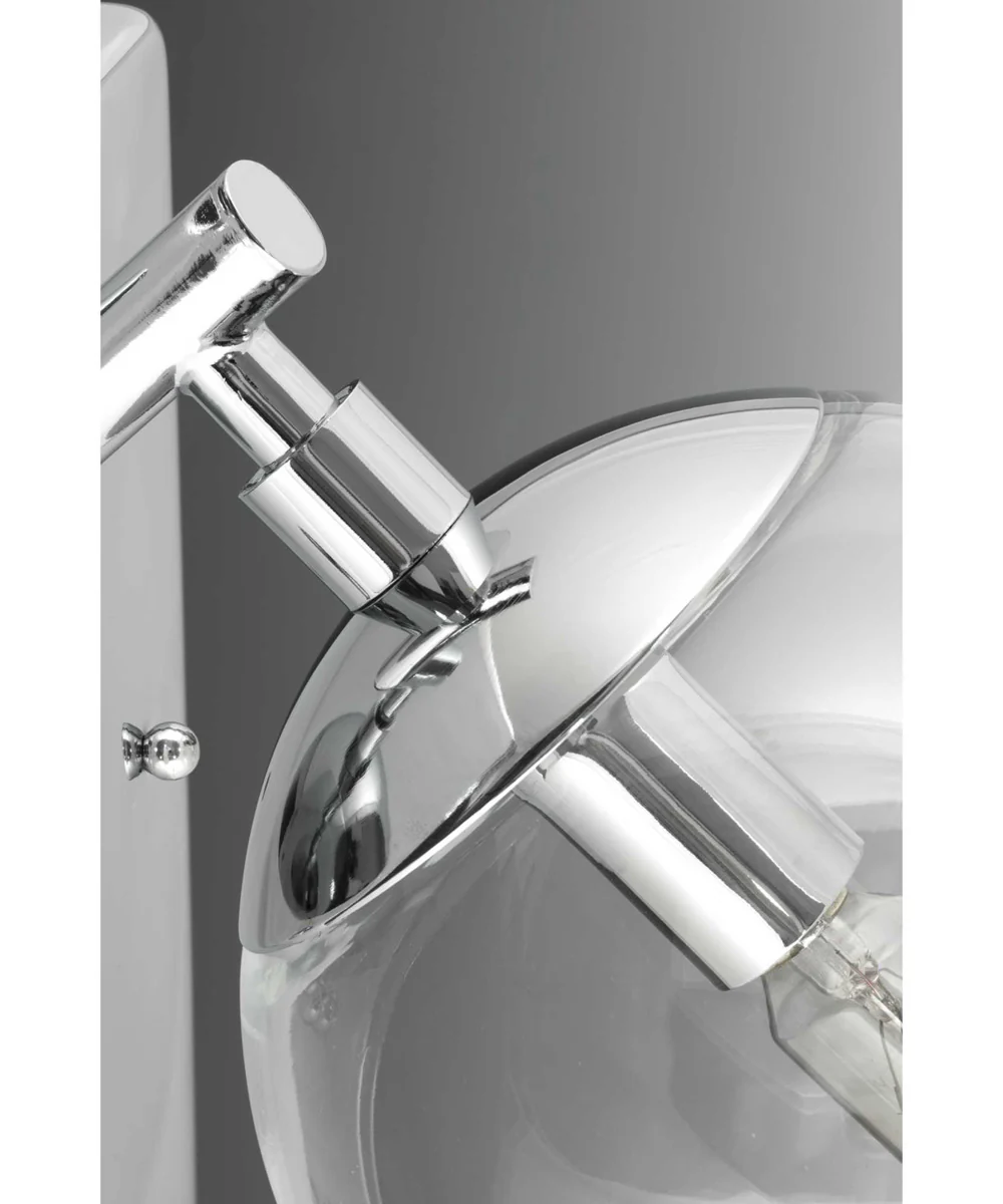 Mod 4-Light Clear Glass Mid-Century Modern Bath Vanity Light Polished Chrome - Image 3