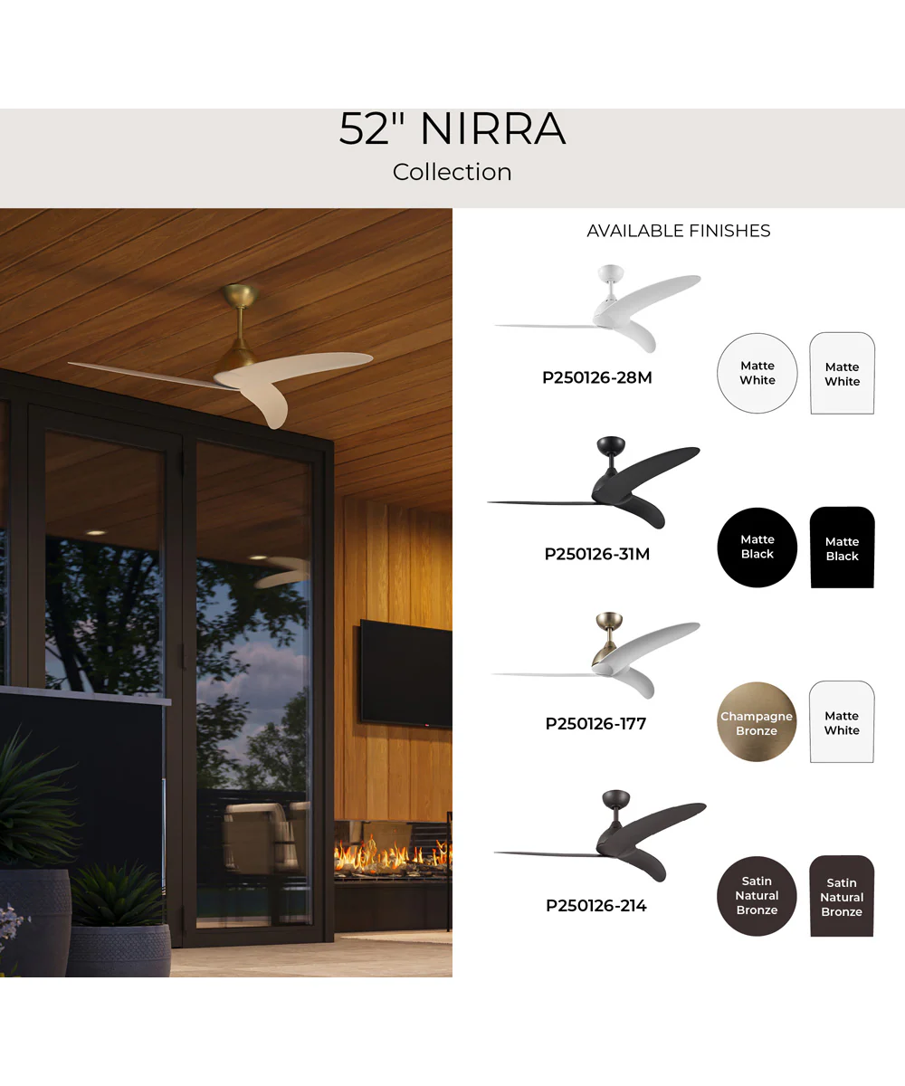 Nirra 52-in. 3-Blade Modern Ceiling Fan Champagne Bronze - Image 13