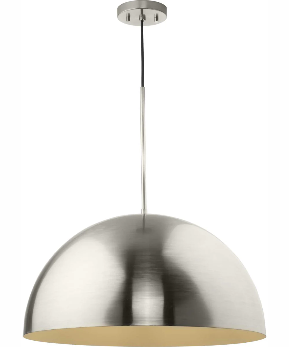 Perimeter 1-Light Mid-Century Modern Pendant with metal Shade Brushed Nickel - Image 4