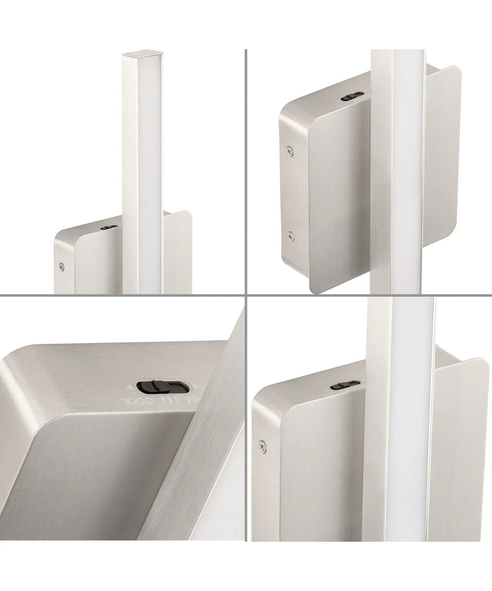 Phase 4 16 in. Small Modern Integrated 3CCT Integrated LED Linear Vanity Light Brushed Nickel - Image 9