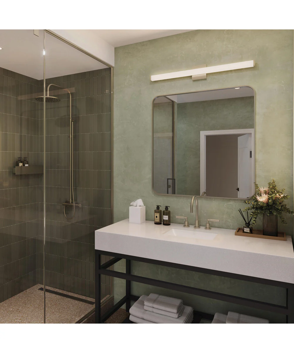 Phase 6.1 36 in. 5CCT Integrated LED Linear Vanity Light Brushed Nickel - Image 3