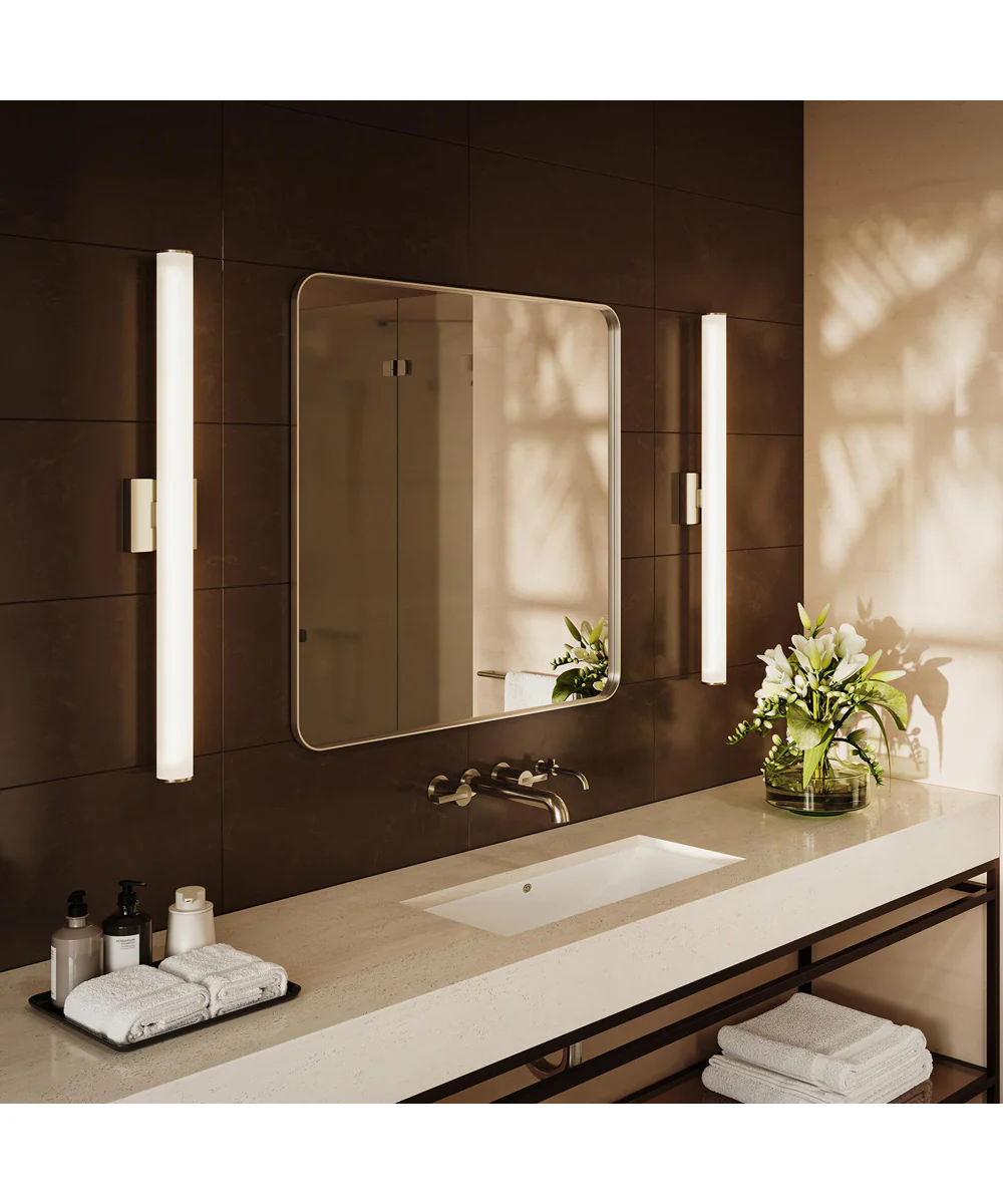Phase 6.2 36 in. 5CCT Integrated LED Linear Vanity Light Brushed Nickel - Image 2